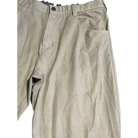 Adidas Mens Cream Khaki Performance Golf Pants Tan Logo 31x31 - Picture 3 of 8